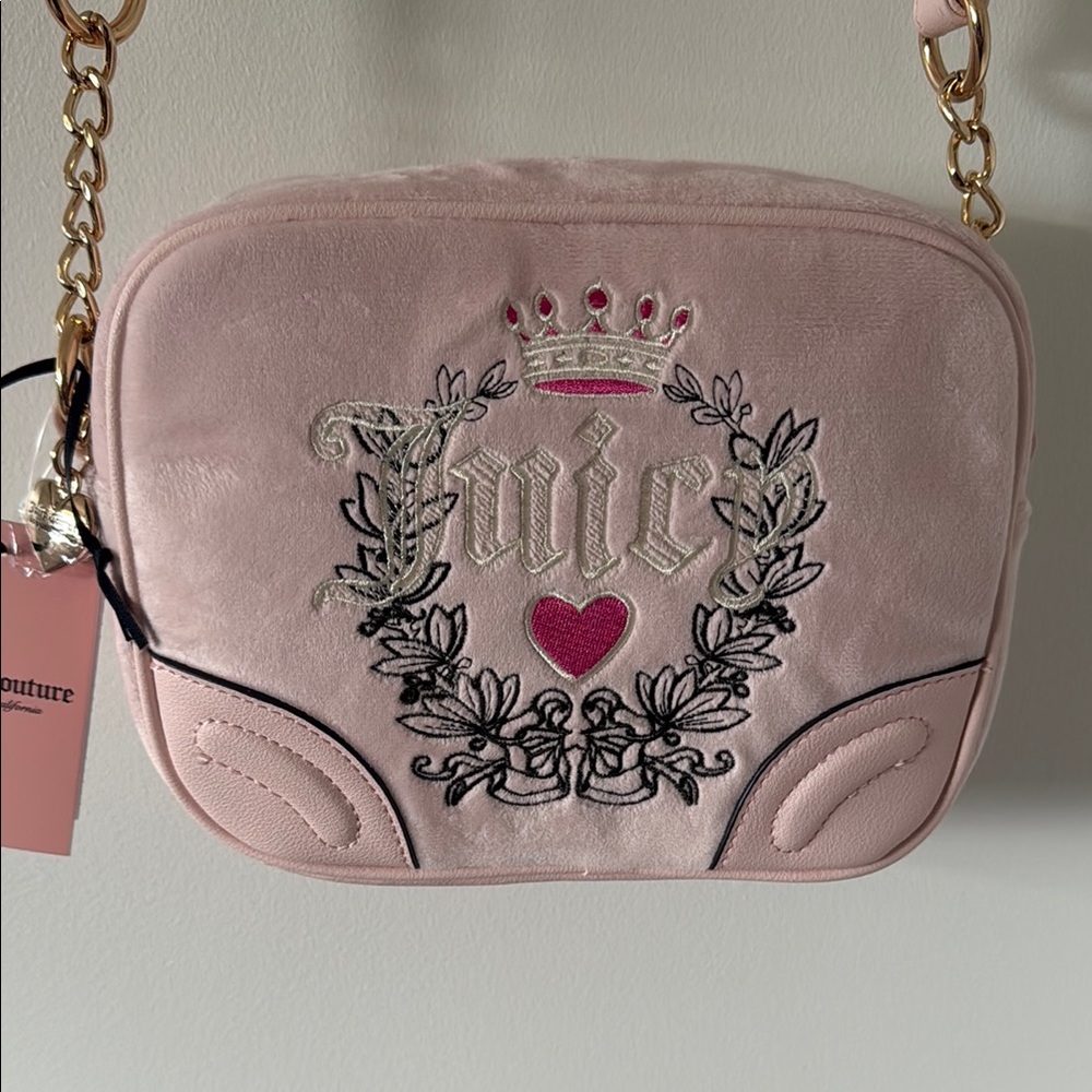 Juicy Couture Pink Powder Blush Heritage Crossbody Bag